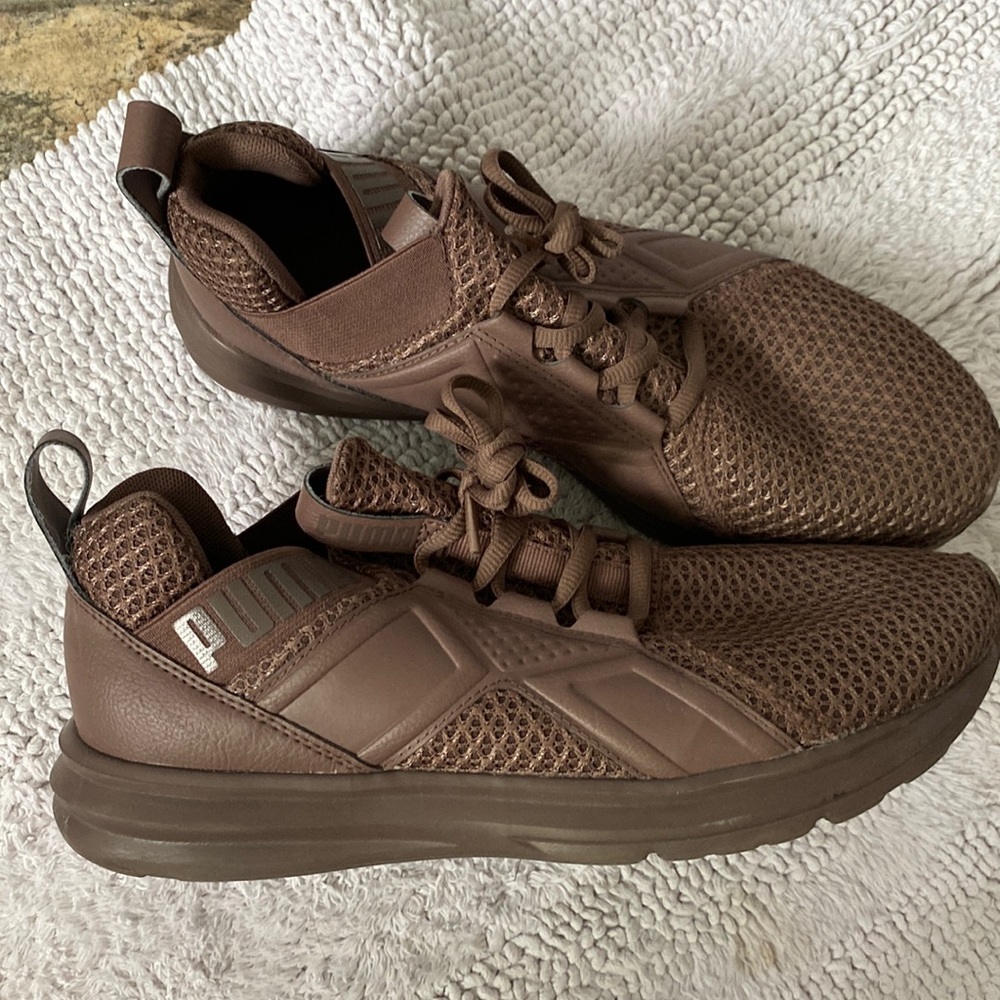 Dark Mauve Puma sneakers. Size 10 womens. Worn twice.